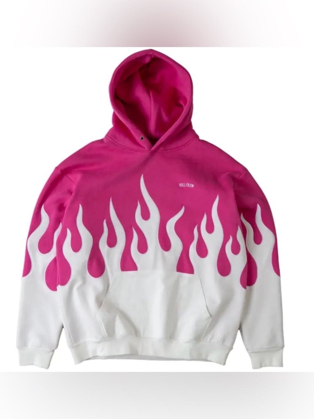 Kill Crew OVERSIZED PREMIUM HEATER HOODIE Pink and White